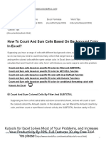 How To Count and Sum Cells Based On Background Color in Excel