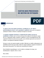 Custos Nos Processos de Gestão de Estoques