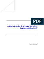 Informe Selección Opcion Tarifaria-Inversiones Quiaza Sac-Final