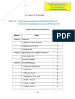 Investment Analysis of (Company) : Topic Page No