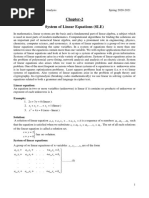 System of Linear Equations - Spring - 20-21