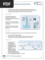 Aims:: Experiment: Rates of Enzyme Controlled Reactions