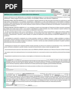 Autorización Tratamiento Datos Personales