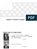 Quantity Theory of Money