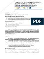 Q1. W7. The Formulation of The RRL and Conceptual Framework