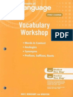 Holt Rinehart Winston. - Vocabulary Workshop - First Course (Elements of Language)