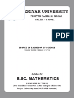 Periyar University: B.Sc. Mathematics