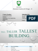 CE 4112 Sessional On Structural Analysis & Design - II: Coarse Teacher: Submitted by