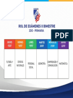 Rol de Exámenes (2do Primaria)