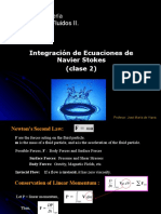 Mecánica de Los Fluidos II.: Integración de Ecuaciones de Navier Stokes (Clase 2)