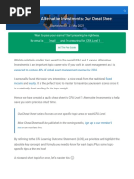 CFA Level 1 Alternative Investments - Our Cheat Sheet - 300hours