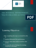 The Internal Environment: Value Creating Activities