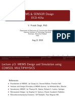 Mems & Sensor Design Ecd-415A: V. Praksh Singh, PHD