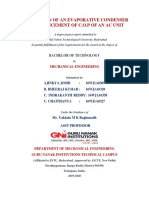 Fabrication of An Evaporative Condenser For Enhancement of C.O.P of An Ac Unit