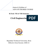 Civil Engineering: Scheme & Syllabus of Undergraduate Degree Course