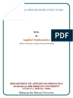 Applied Mathematics: Syllabus & Programme Structure