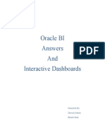 Oracle BI Answers and Interactive Dashboards: Submitted By, Dheeraj Rekula Bhavik Shah