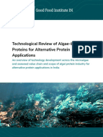 Technological Review of Algae-Based Proteins For AlternativeProteinApplications GFI India