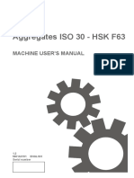 Aggregates ISO 30 - HSK F63: Machine User'S Manual