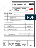 Project: Layyah Combined Cycle Power Plant: Sub Station: Equipment: Panel Type BAY Ref: Date