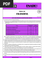 ExameNacional DesempenhoEstudantes ENADE Filosofia 2008 Prova