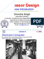 Processor Design: Course Introduction