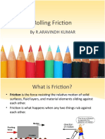 Rolling Friction: by R.Aravindh Kumar