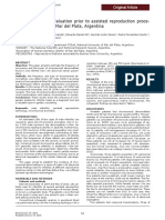 Male Cytogenetic Evaluation Prior To Assisted Reproduction Proce-Dures Performed in Mar Del Plata, Argentina