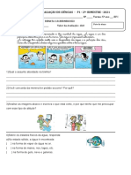 Avaliação de Ciências 2º Bim P1