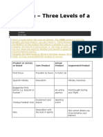 Exercise For Product Levels