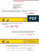 One Dimensional Kinematics