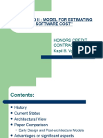 "Cocomo Ii: Model For Estimating Software Cost": Honors Credit Contract Kapil B. Vyas