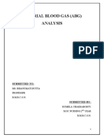 Arterial Blood Gas (Abg) Analysis: Submitted To