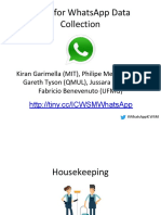 WhatsApp Data Collection Tutorial at ICWSM 19