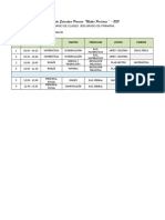 Institución Educativa Privada "Matter Purísima" - 2021: Horario de Clases 3er - Grado de Primaria