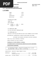 Design Calculation Sheet - Cable Trench Recalcs