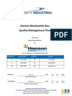 Hanson Blackwattle Bay Quality Management Plan: Prepared by