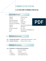 Curriculum Vitae Jorge Luis Escudero Rojas Limpieza Publica