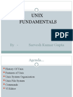 Unix Fundamentals: by - Sarvesh Kumar Gupta