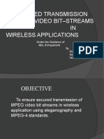 Secured Transmission of Mpeg Video Bit-Streams IN Wireless Applications