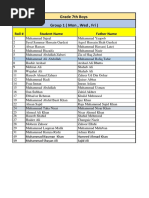 Grade 7th Boys Group 1 (Mon, Wed, Fri)