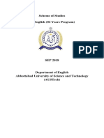 Scheme of Studies BS English (04 Years Program)