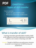 Course Outcome: Explain The Types of Skill Transfer. Discuss Two Reason Why Transfer Occur