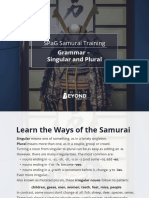 Spag Samurai Training: Grammar - Singular and Plural