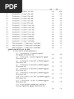 Sl. No. Description Unit Qty.: Cement Consumption Coefficient