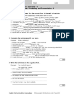 Progress Test Files 1-5 Grammar, Vocabulary, and Pronunciation A