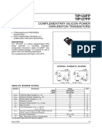 TIP122FP TIP127FP: Complementary Silicon Power Darlington Transistors