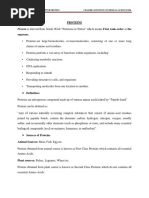 Bio Chemistry Chapter # 3 Proteins