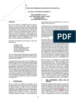 State of The Geothermal Resources in Bolivia Laguna Colorada Project