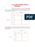 Clase # 4 - Actividad - Primera y Segunda Ley de Mendel